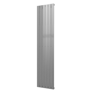 Plieger Cavallino Retto designradiator verticaal enkel middenaansluiting 2000x450mm 999W zilver metallic