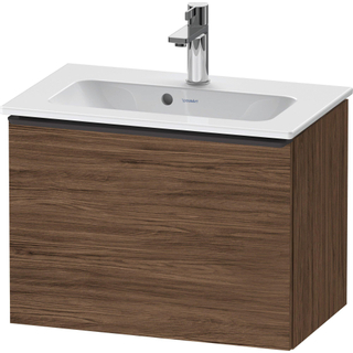 Duravit D-Neo wastafelonderkast 61x44x37.2cm 1 lade Noten (donker) Mat