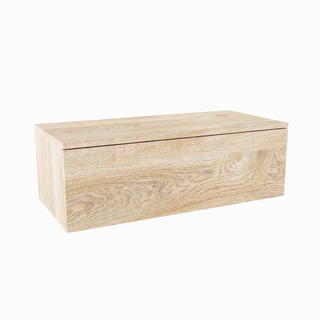 MONDIAZ ALAN MODULE Wastafelonderkast - 90x45x30cm - 1 lade - push to open - Melamine - Washed oak mat