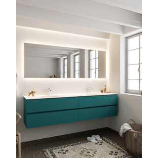 MONDIAZ VICA Badkamermeubelset - 200cm - 4 lades - wasbak Cloud dubbel - 2 kraangaten - solid surface smag