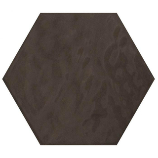 Cifre Ceramica wandtegel - 17.5x17.5cm - 9mm - Zeshoek - Antraciet glans