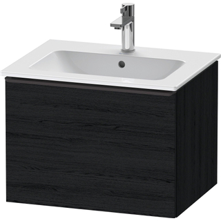 Duravit D-Neo wastafelonderkast 61x44x46.2cm 1 lade Eiken (zwart) Mat