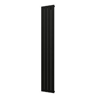 Plieger Cavallino Retto designradiator verticaal enkel middenaansluiting 1800x298mm 614W mat zwart