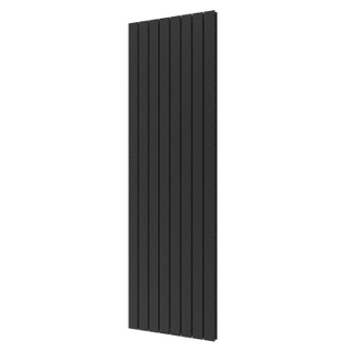 Plieger Cavallino Retto designradiator verticaal dubbel middenaansluiting 2000x602mm 1716W zwart grafiet (black graphite)