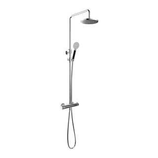 Hotbath Cobber X SDS9 thermostatische regendoucheset met 20cm ronde hoofddouche ronde handdouche chroom