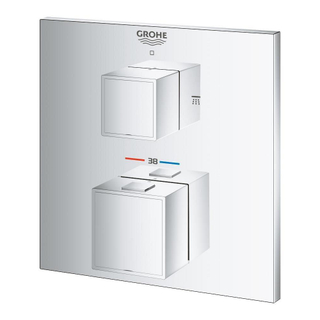 Grohe Grohtherm Cube Mengkraan inbouw - 2 knoppen - mengkraan - chroom