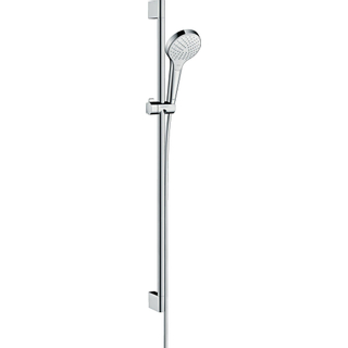 Hansgrohe Croma Select S Vario glijstangset met Croma Select S Vario handdouche EcoSmart 90cm met Isiflex`B doucheslang 160cm wit/chroom