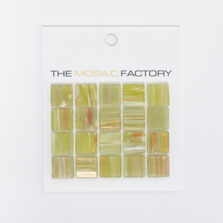 SAMPLE The Mosaic Factory Amsterdam mozaïektegel 2x2x0.4cm voor wand en vloer voor binnen en buiten vierkant Glas Licht Groen