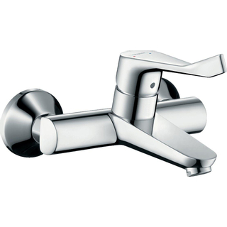 Hansgrohe Focus Care opbouw wandkraan met koppelingen met verlengde greep 12.1cm EcoSmart chroom