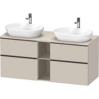 Duravit D-Neo wastafelonderkast 140x66.4x55cm 4 lades Taupe Mat