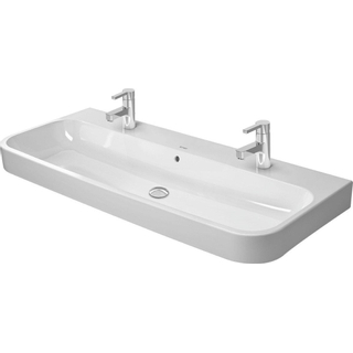 Duravit Happy d.2 meubelwastafel 120 2 kraangaten met overloop geslepen wit