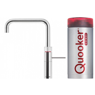 Quooker NL Fusion square kokendwaterkraan opbouw uitloop draaibaar met Combi+ reservoir Chroom