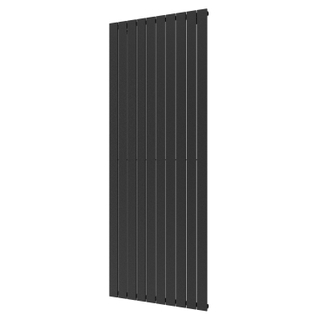 Plieger Cavallino Retto designradiator verticaal enkel middenaansluiting 2000x754mm 1666W zwart grafiet (black graphite)