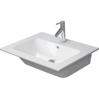 Duravit ME by Starck meubelwastafel 63x49cm met 1 kraangat met overloop met wondergliss wit