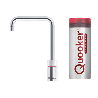 Quooker NL Nordic square kokendwaterkraan opbouw uitloop draaibaar met Pro3 reservoir RVS OUTLETSTORE