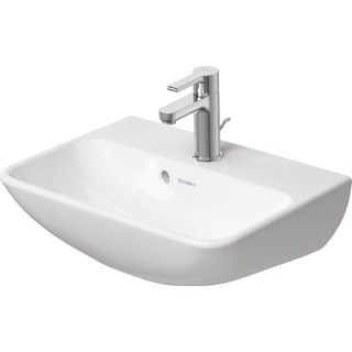 Duravit ME by Starck fontein 45x32cm met 1 kraangat met overloop met wondergliss wit