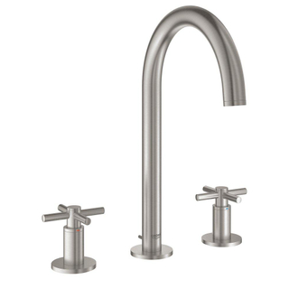 GROHE Atrio Wastafelkraan Opbouw - uitloop 16.6cm - M-size - waste - hoog - - kruisgrepen - supersteel