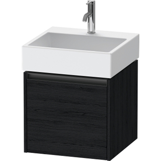 Duravit Ketho 2 wastafelonderbouwkast met 1 lade 48.4x46x44cm met greep antraciet eiken zwart mat