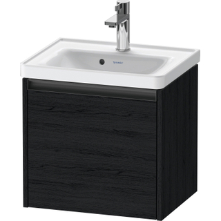 Duravit Ketho 2 wastafelonderbouwkast met 1 lade 48.4x37.5x44cm met greep antraciet eiken zwart mat