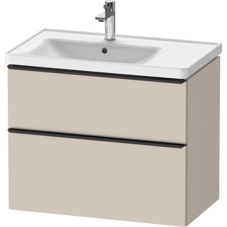 Duravit D-Neo wastafelonderkast 78.4x62.5x45.2cm 2 lades Taupe Mat