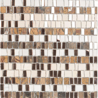 Dune Materia Mosaics Mozaiektegel 30x30.5cm 5mm mat/glans Bruin