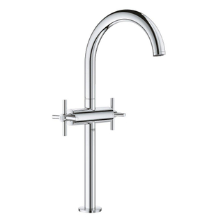 GROHE Atrio Wastafelkraan Opbouw - uitloop 18cm - XL-size - draaibaar - kruisgrepen - chroom