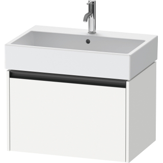 Duravit Ketho 2 wastafelonderbouwkast met 1 lade 68.4x46x44cm met greep antraciet wit mat