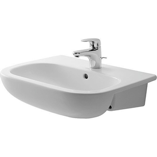 Duravit D Code halfinbouwwastafel inclusief bevestiging 55x44cm 1 kraangat wit