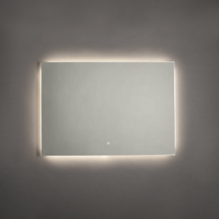 Adema Squared badkamerspiegel 100x70cm met indirecte LED verlichting en touch schakelaar