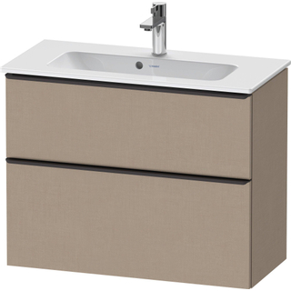 Duravit D-Neo wastafelonderkast 81x62.5x37.2cm 2 lades Linnen Mat