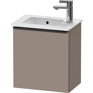 Duravit D-Neo wastafelonderkast 41x44x27.4cm Linksdraaiend 1 deur Basalt Mat