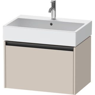 Duravit Ketho 2 wastafelonderbouwkast met 1 lade 68.4x46x44cm met greep antraciet taupe mat