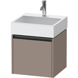 Duravit Ketho 2 wastafelonderbouwkast met 1 lade 48.4x46x44cm met greep antraciet basalt mat