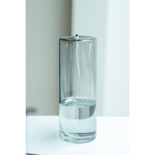 Wellmark olielamp - 19.5x7.5cm - gerecycled glas grey