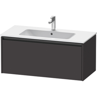 Duravit Ketho 2 wastafelonderbouwkast met 1 lade 101x48x44cm met greep antraciet grafiet supermat