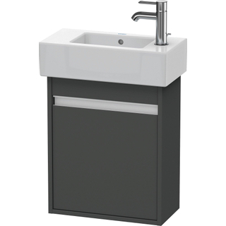 Duravit Ketho Wastafelonderkast 45x22.5x55cm Standaard greep spaanplaat Grafiet Mat