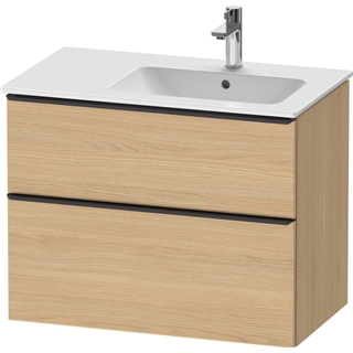 Duravit D-Neo wastafelonderkast 81x62.5x46.2cm 2 lades Natuur eiken Mat