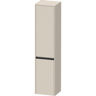 Duravit Ketho.2 Hoge kast 40x36x176cm 2 Linksdraaiende deuren Spaanplaat Taupe Mat