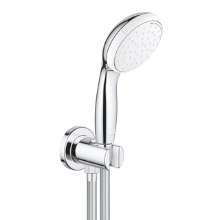 GROHE New Tempesta badset met handdouche met 2 straalsoorten met doucheslang 150cm met geïntegreerde wandaansluitbocht chroom/wit