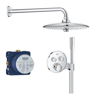 GROHE Grohtherm smartcontrol Regendoucheset Inbouw- hoofddouche 26cm - 2 functies - staafhanddouche 1 stand - wandarm - chroom