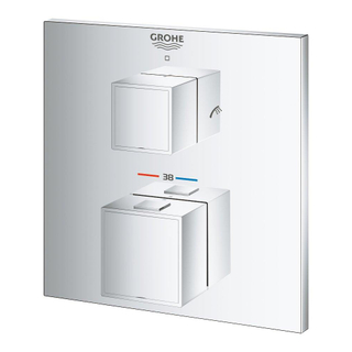 Grohe Grohtherm Cube Mengkraan inbouw - 2 knoppen - bad/douche - chroom