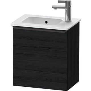 Duravit D-Neo wastafelonderkast 41x44x27.4cm Linksdraaiend 1 deur Eiken (zwart) Mat