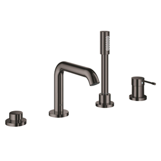 GROHE Essence New afbouwdeel voor 4-gats badrandcombinatie met omstel incl. baduitloop, handdouche en doucheslang 200cm hard graphite