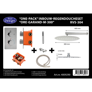 Best Design One Pack inbouw regendoucheset Ore-Garand M 300 RVS