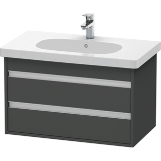 Duravit Ketho Wastafelonderkast 80x45.5x48cm Standaard greep met softclose spaanplaat Grafiet Mat