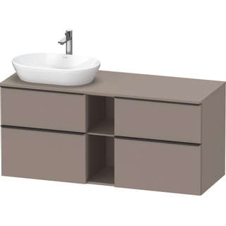 Duravit D-Neo wastafelonderkast 140x66.4x55cm 4 lades Basalt Mat