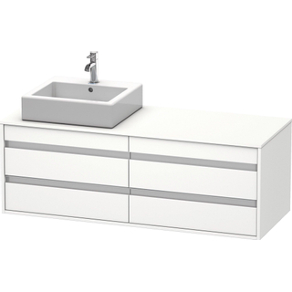 Duravit Ketho Wastafelonderkast 140x55.1x49.6cm Standaard greep met softclose spaanplaat wit Mat