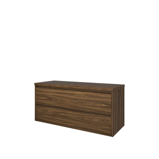 Proline Top badkamermeubelset - 120x46x55.2cm - wastafelblad - symmetrisch - MFC Cabana oak