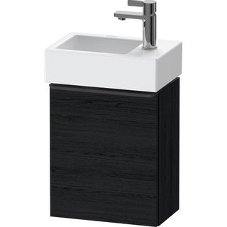 Duravit D-Neo wastafelonderkast 36.4x44x22.2cm Rechtsdraaiend 1 deur Eiken (zwart) Mat