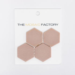 SAMPLE The Mosaic Factory Valencia mozaïektegel 4.3x4.9x0.5cm hexagon roze mat voor wand en vloer en voor binnen en buiten vorstbestendig